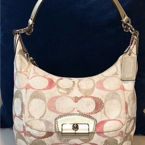 Coach Kristin Signature Embellished Sequin Multi-Color Hobo Handbag